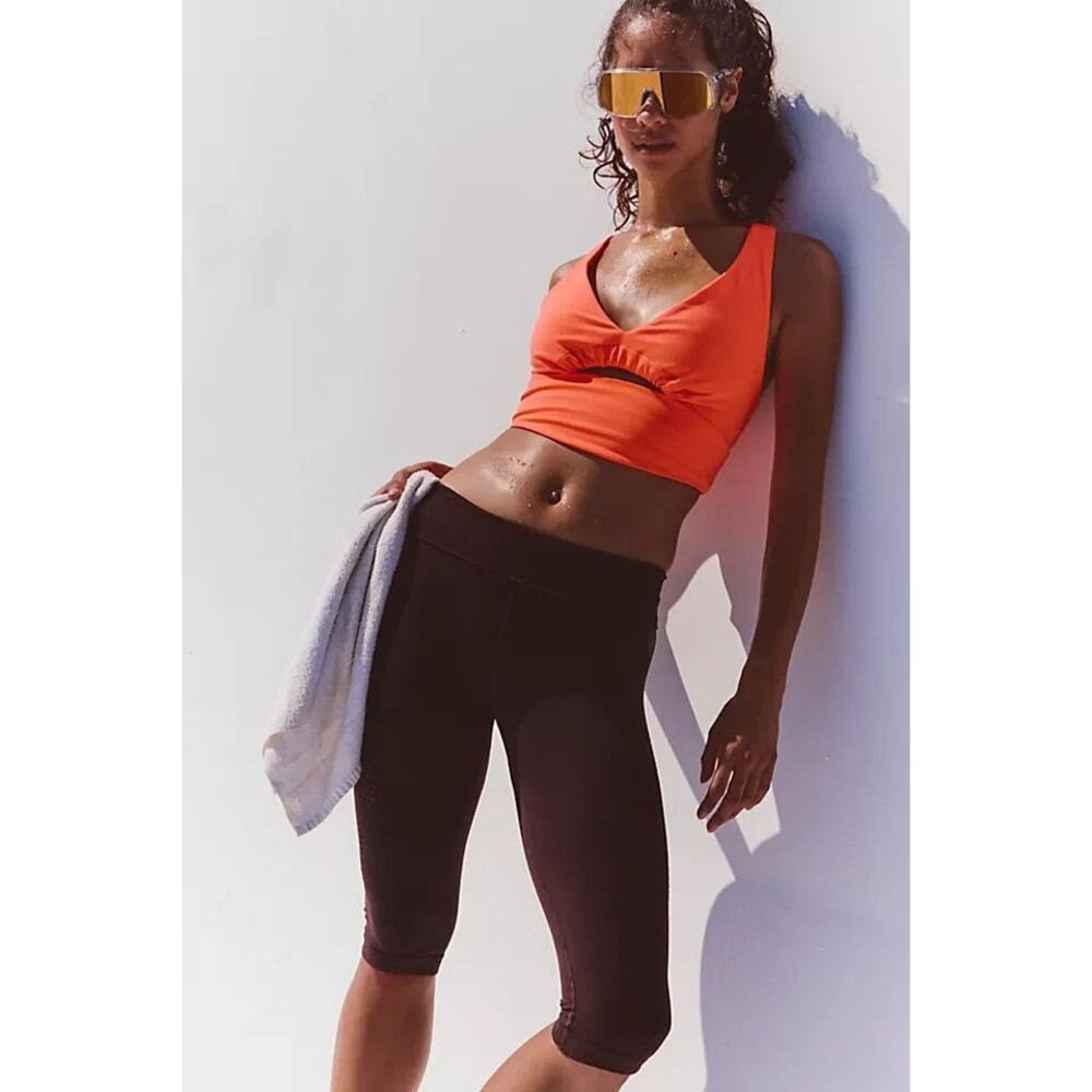 FP Movement Free People Push The Pace Cami Top Bra Neon Coral
